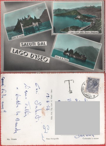 Lago iseo saluti viaggiata - lago,