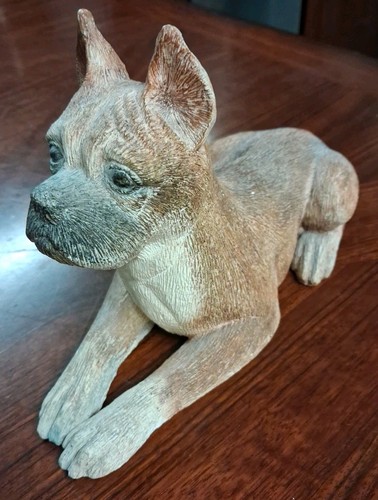 Statua cane boxer vintage