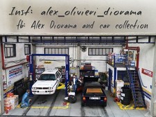 Diorama 1:18 Garage 1:18 Kyosho Lancia DELTA INTEGRALE 1:18 SOLIDO 1:18