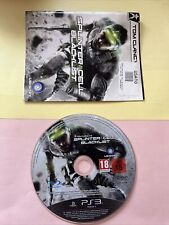 SPLINTER CELL BLACKLIST PS3 ITALIANO SOLO DISCO E MANUALE NO CUSTODIA GIOCO