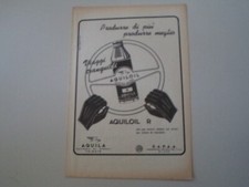 advertising Pubblicità 1952 AQUILA AQUILOIL OLIO RAFFINERIA TRIESTE