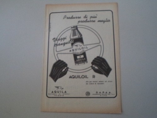 Advertising pubblicità 1952 - advertising,