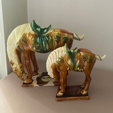 Coppia cavalli porcellana