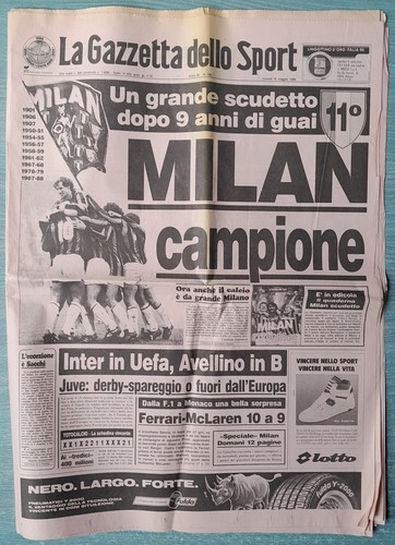 Giornale milan campione - giornale,