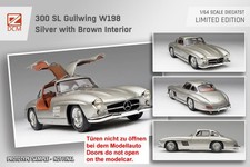 MB Mercedes Benz 300 SL  - silver / brown interior - DCM 1:64