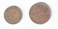 KREUZER 1851 E 1860 A -