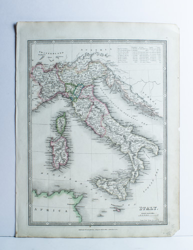 Antica mappa italia edimburgo - antica,