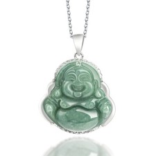 Ciondolo Buddha giadeite verde