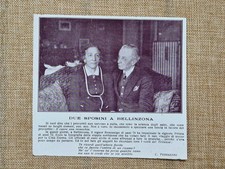 Due sposini a Bellinzona nel 1934 Nozze tardive tra Bonzanigo e Prisca