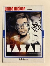 BOB LAZAR autografo TEORICO DELLA COSPIRAZIONE Area 51 ALIENI UFO carta personalizzata firmata