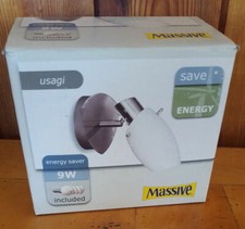 MASSIVE-PHILIPS APPLIQUE USAGI 50990/17/10 SOLO STRUT.ACCIAIO MANCA VETRO BIANCO