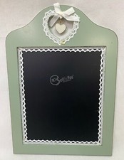 Lavagna lavagnetta Shabby Salvia in legno 35x25 cm decorata in pizzo arredamento