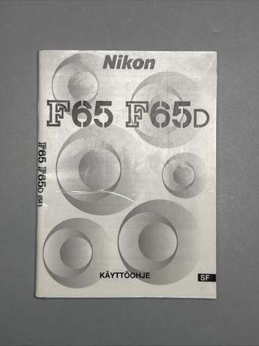 Nikon f65 f65d - nikon, käyttöohje