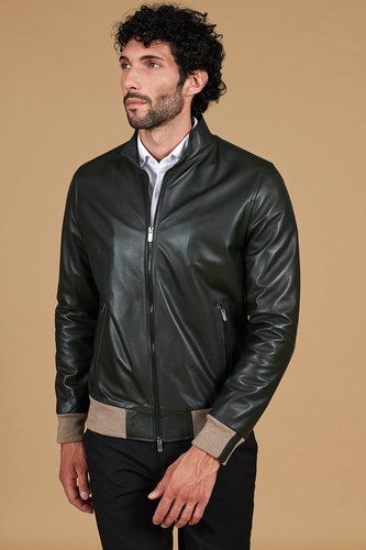 Bomber vera pelle naturale - bomber,