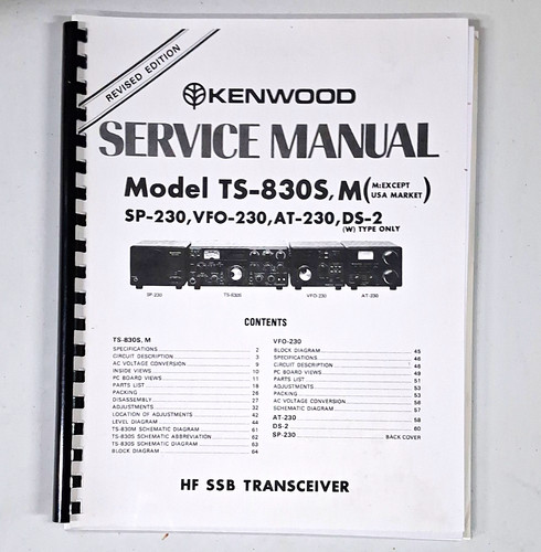 Kenwood 830s manuale - ts-830s/m, di