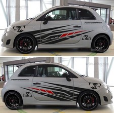 Adesivi Stickers Kit Grafica Astratta per Fiat 500 ABARTH Racing Performance