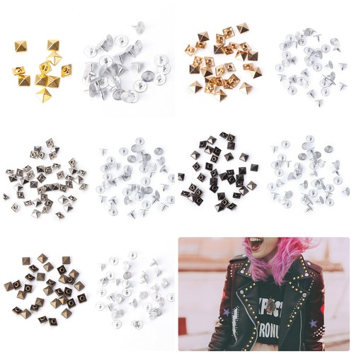 100pz punk quadrato piramide - 100pz,