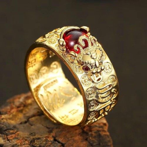 Anello granato oro - anello,
