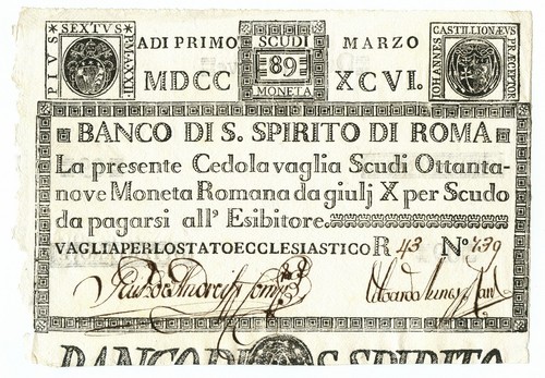 Scudi cedola banco santo - cedola,