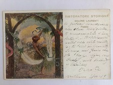 Cartolina Pubblicitaria Salone Laurenti Ristoratore Storione Padova c7