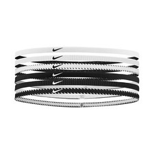 Nike Flex Classic Slim Headbands 6PK Fasce Elastici Capelli Sport Tennis W/B