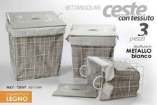 SET 3 PORTABIANCHERIA METALLO