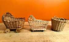Bambola vintage vimini - bambola,