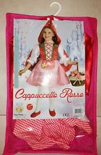VESTITO COSTUME MASCHERA CARNEVALE BAMBINA BIMBA CAPPUCCETTO ROSSO 4+ ANNI