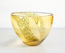 ⚜️ GRANDE VASO FIRMATO SEGUSO COPPA VETRO SOFFIATO MURANO EPOCA 1960S VINTAGE