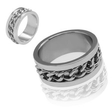 Anello acciaio inox con - anello,