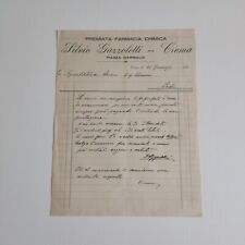 1928 Silvio Gazzoletti Premiata Farmacia Chimica Crema Lettera si Carta intestat