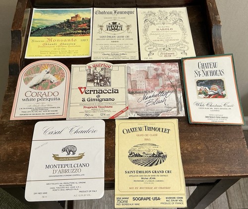 Lotto etichette vino - vino, vintage