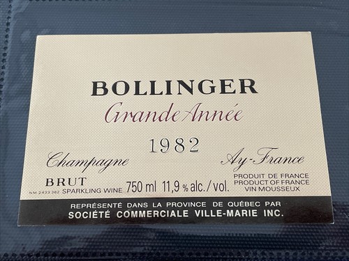 Une étiquette champagne - de,