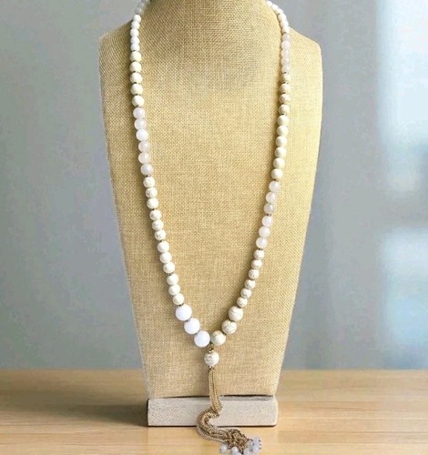 Collana nappa perline quarzo - nappa,