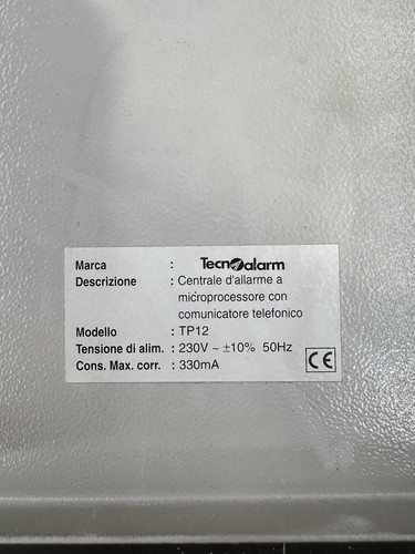 Tecnoalarm tp12 centrale - tecnoalarm,