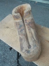 FATTO A MANO SCULTURA LEGNO INTAGLIATA MOTOSEGA ENUS MILESI ARTISTA SCARPONE 