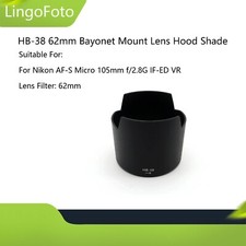 HB-38 62mm paraluce attacco a baionetta per Nikon AF-S Micro 105mm f/2.8G IF-ED VR