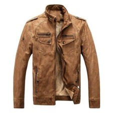 Giacca uomo pelle moto stand - giacca,