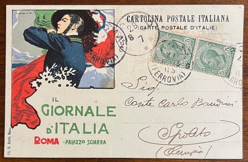 Cartolina postale giornale - postale,