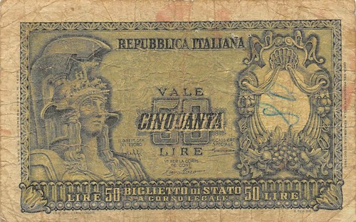 Italy lire 31 12 1951 - italy,