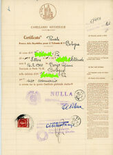 Casellario Giudiziale 1954 Tribunale Bologna Certificato Penale