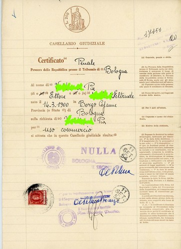 Casellario giudiziale 1954 - casellario,