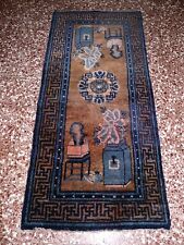 IMPERIALE antico tappeto tibetano scendi letto 134x62. e, persiani,cinesi.paetow