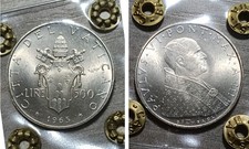 Città del Vaticano 500 lire, 1965  - KM 83  - ARGENTO - PERIZIATA FDC