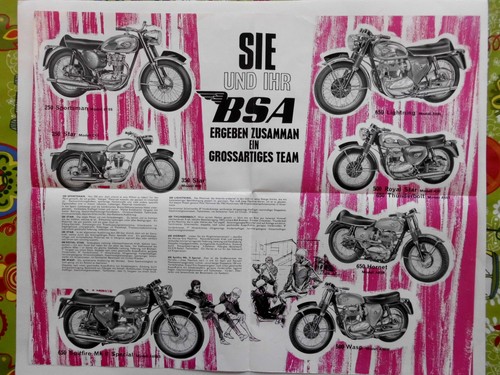 Prospetto originale bsa - originale, 1965
