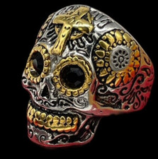 Anello uomo teschio in acciaio