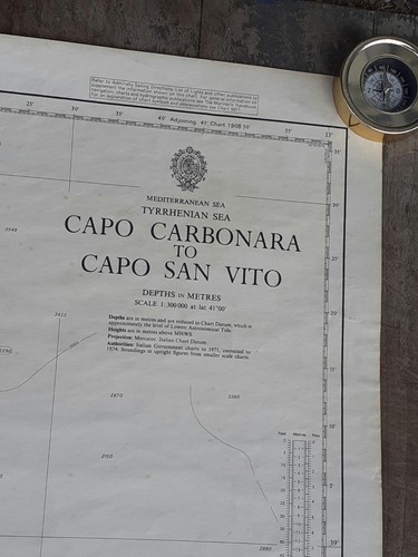 Carta nautica originale - carta, da