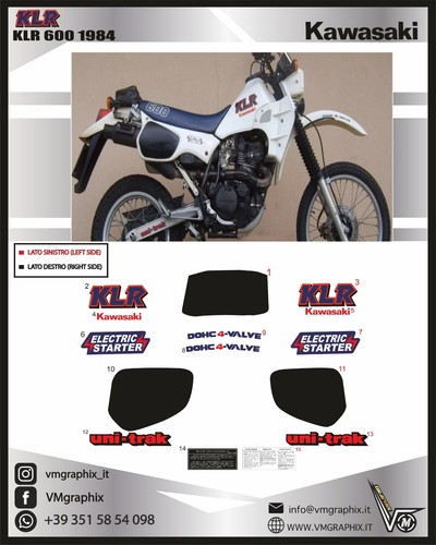 Adesivi klr 600 1984 - 600, al