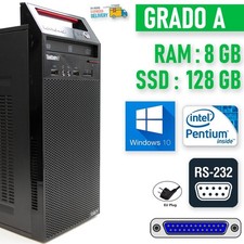 COMPUTER DESKTOP LENOVO EDGE71 PENTIUM 8GB 128GB SERIALE RS232 PARALLELA WIN10