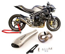 Terminale Scarico Hpcorse Hydroform Acciaio Triumph Street Triple 2007 > 2012